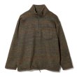 画像1: ENGINEERED GARMENTS（エンジニアードガーメンツ）Zip Moc Neck（ジップモックネック）"Wool Poly Nep Sweater Knit" / Brown（ブラウン） (1)