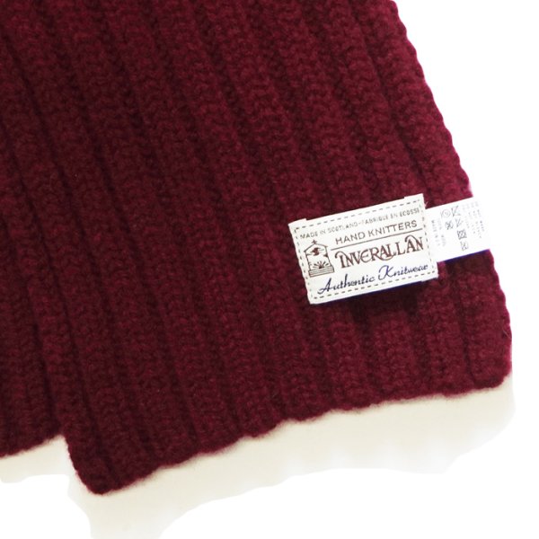 画像6: INVERALLAN（インバーアラン）Rib Knit Scarf（リブ編みマフラー）"Lambswool" / 3Colors（全3色展開） (6)
