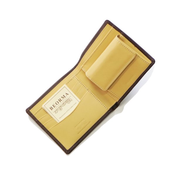 画像3: BEORMA（ベオーマ）NOTECASE（2つ折りウォレット）"CHELSEA LEATHER" / Havana×Ecru（ハバナブラウン×エクリュ） (3)