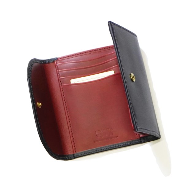 画像3: BEORMA（ベオーマ）3FOLD WALLET（3つ折りウォレット）"CHELSEA LEATHER" / Navy×Wine（ネイビー×ワイン） (3)