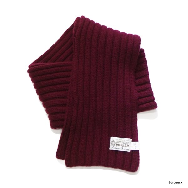 画像4: INVERALLAN（インバーアラン）Rib Knit Scarf（リブ編みマフラー）"Lambswool" / 3Colors（全3色展開） (4)