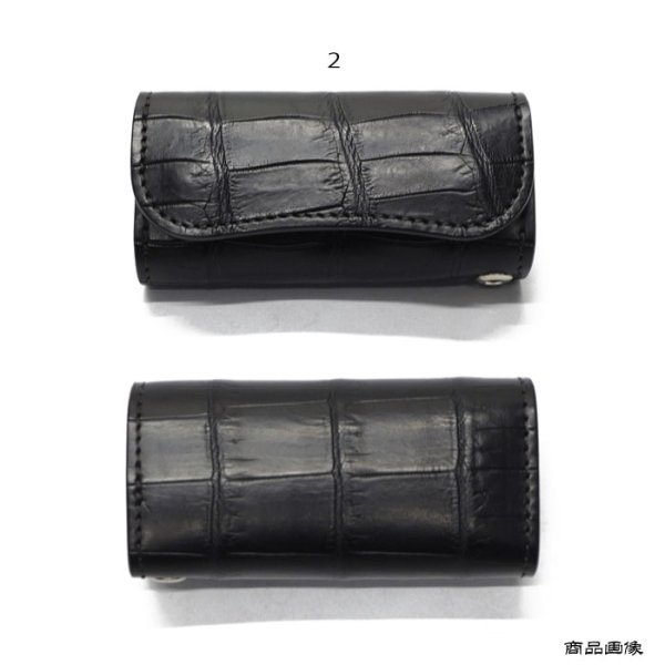 画像10: WILD SWANS（ワイルドスワンズ）CLIPPERIII（クリッパー3）キーケース"クロコダイル"/Black（ブラック） (10)