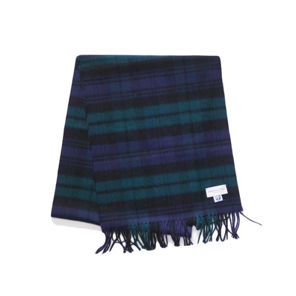 画像4: Johnstons of Elgin（ジョンストンズオブエルガン）Wovwn Scarf（ウーブンスカーフ）"Wool" / Black Watch（ブラックウォッチ）・Bronde（ブロンド） (4)