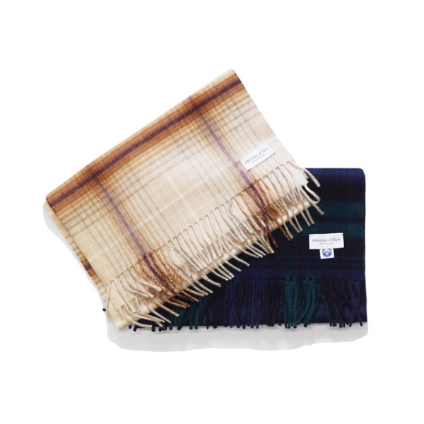 画像1: Johnstons of Elgin（ジョンストンズオブエルガン）Wovwn Scarf（ウーブンスカーフ）"Wool" / Black Watch（ブラックウォッチ）・Bronde（ブロンド） (1)