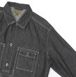画像4: Nigel Cabourn（ナイジェル・ケーボン）UTILITY SHIRT TYPE2 （ユーティリティシャツ タイプ2）"10oz DENIM" / Black（ブラック） (4)