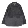 画像1: Nigel Cabourn（ナイジェル・ケーボン）UTILITY SHIRT TYPE2 （ユーティリティシャツ タイプ2）"10oz DENIM" / Black（ブラック） (1)
