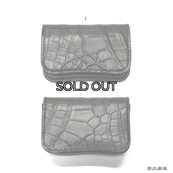 画像7: WILD SWANS（ワイルドスワンズ）GENERAL（ジェネラル）カードケース/ブラック"クロコダイル"×ブラック"イングリッシュブライドル" (7)