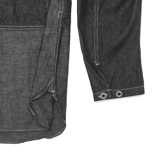 画像5: Nigel Cabourn（ナイジェル・ケーボン）UTILITY SHIRT TYPE2 （ユーティリティシャツ タイプ2）"10oz DENIM" / Black（ブラック） (5)