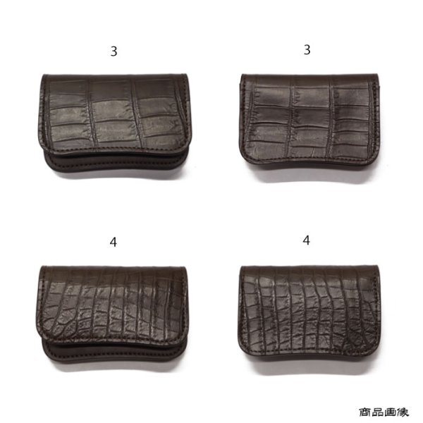 画像8: WILD SWANS（ワイルドスワンズ）GENERAL（ジェネラル）カードケース/チョコ"クロコダイル"×ダークブラウン"イングリッシュブライドル" (8)