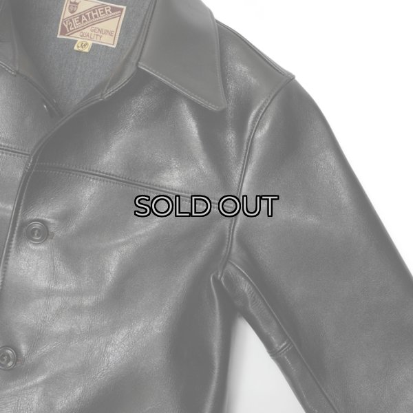画像5: Y'2 LEATHER（ワイツーレザー）ANILIN STEER ROUNDED HEM CAR COAT（アニリンステアラウンデッドヘムカーコート）/ Black（ブラック） (5)