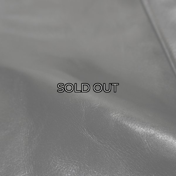 画像8: Y'2 LEATHER（ワイツーレザー）ANILIN STEER ROUNDED HEM CAR COAT（アニリンステアラウンデッドヘムカーコート）/ Black（ブラック） (8)