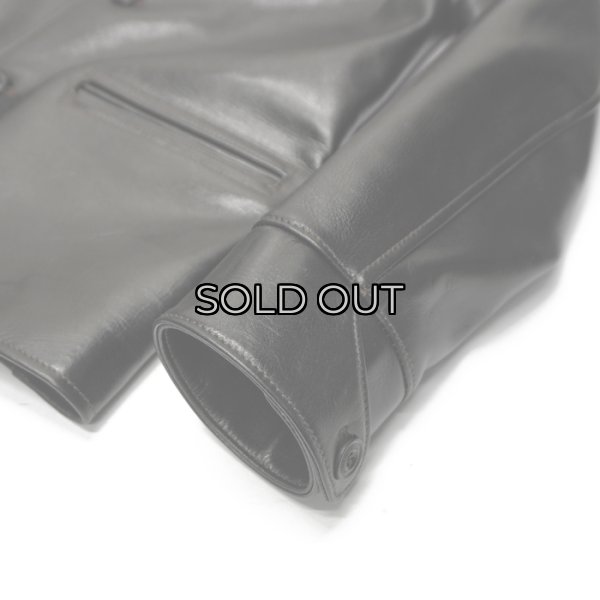 画像6: Y'2 LEATHER（ワイツーレザー）ANILIN STEER ROUNDED HEM CAR COAT（アニリンステアラウンデッドヘムカーコート）/ Black（ブラック） (6)