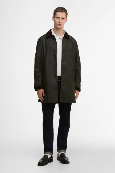 画像8: Barbour×BARACUTA（バブァー×バラクータ）Tyne Wax Coat（タインワックスコート）"Wax Cotton" / Olive（オリーブ） (8)
