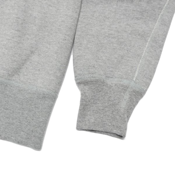 画像5: BARNS OUTFITTERS（バーンズアウトフィッターズ）COZUN GUSSET PRINT CREW NECK SWEAT（はめ込み両Vガゼットクルーネックスウェット）/ Grey（グレー） (5)