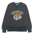 画像1: BARNS OUTFITTERS（バーンズアウトフィッターズ）COZUN GUSSET PRINT CREW NECK SWEAT（はめ込み両Vガゼットクルーネックスウェット）/ Black（ブラック） (1)