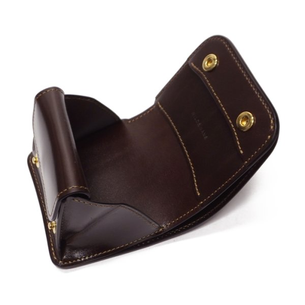 画像6: WILD SWANS（ワイルドスワンズ）CASA（カーサ）コンパクトウォレット/#8（ダークバーガンディ）"シェルコードバン"×Choco（チョコ）"サドルプルアップ" (6)