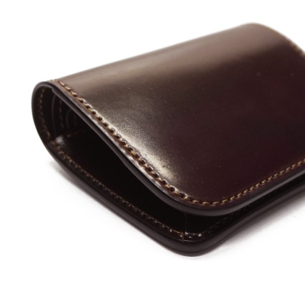 画像3: WILD SWANS（ワイルドスワンズ）CASA（カーサ）コンパクトウォレット/#8（ダークバーガンディ）"シェルコードバン"×Choco（チョコ）"サドルプルアップ" (3)