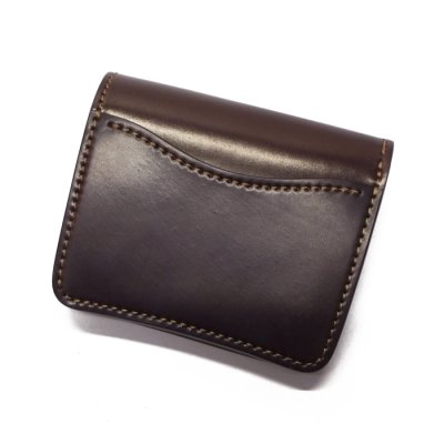 画像1: WILD SWANS(ワイルドスワンズ)CASA(カーサ)コンパクトウォレット/#8(ダークバーガンディ)"シェルコードバン"×Choco(チョコ)"サドルプルアップ"