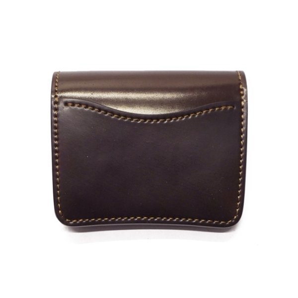 画像2: WILD SWANS（ワイルドスワンズ）CASA（カーサ）コンパクトウォレット/#8（ダークバーガンディ）"シェルコードバン"×Choco（チョコ）"サドルプルアップ" (2)