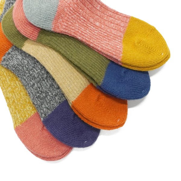 画像2: Mauna Kea（マウナケア）ウール3面切替ソックス / 5Colors（全5色展開）※3足までメール便発送可 (2)