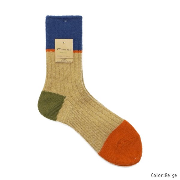 画像5: Mauna Kea（マウナケア）ウール3面切替ソックス / 5Colors（全5色展開）※3足までメール便発送可 (5)