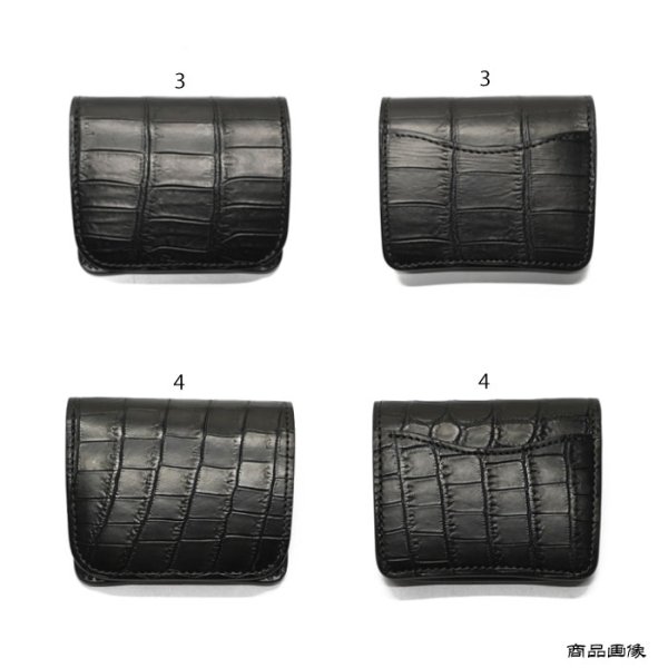 画像10: WILD SWANS（ワイルドスワンズ）CASA（カーサ）コンパクトウォレット/ブラック"クロコダイル"×ブラック"サドルプルアップ" (10)