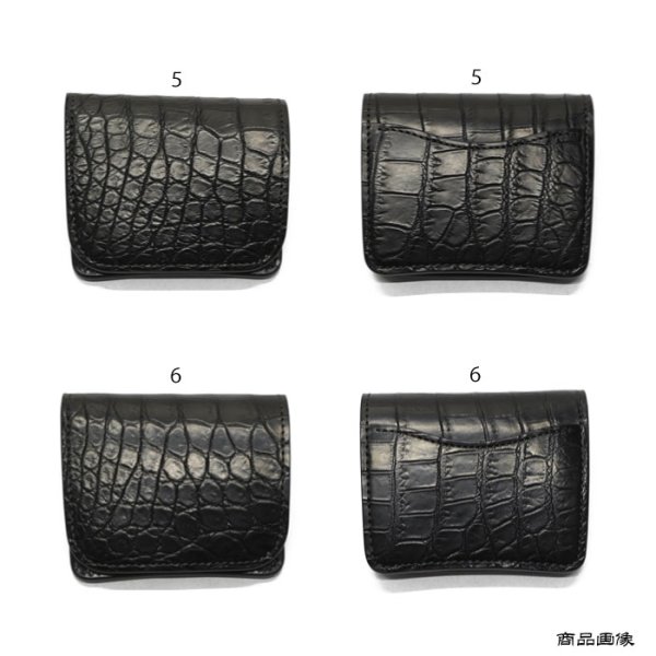 画像11: WILD SWANS（ワイルドスワンズ）CASA（カーサ）コンパクトウォレット/ブラック"クロコダイル"×ブラック"サドルプルアップ" (11)