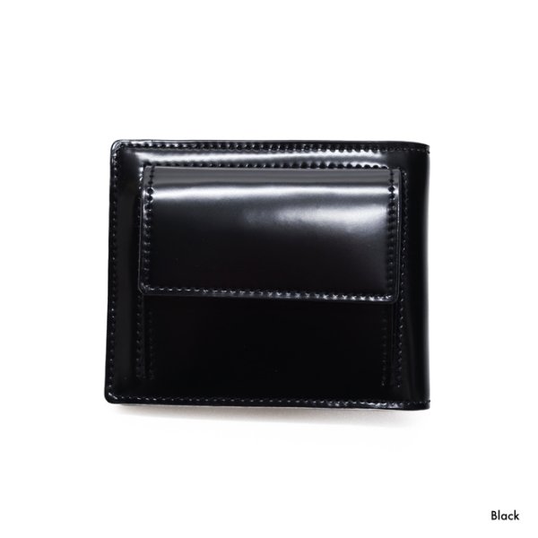 画像1: ARTS&CRAFTS（アーツアンドクラフツ）BILLFOLD WALLET W COIN PURSE（ビルフォールドウォレットコインパース）"CORDOVAN ACC" / Black（ブラック）・Whisky（ウイスキー） (1)