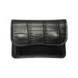 画像1: WILD SWANS（ワイルドスワンズ）TONGUE（タング）マルチコインケース/ブラック"クロコダイル"×ブラック"サドルプルアップ" (1)