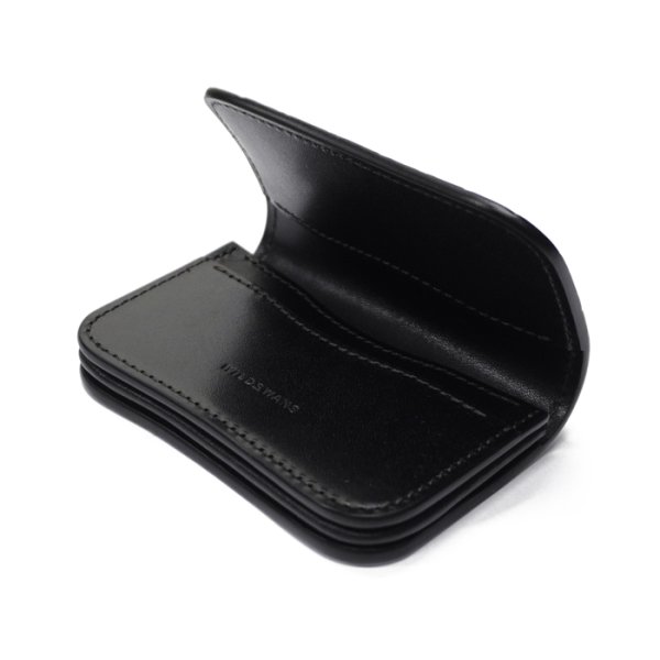 画像4: WILD SWANS（ワイルドスワンズ）GENERAL（ジェネラル）カードケース/ブラック"クロコダイル"×ブラック"サドルプルアップ" (4)