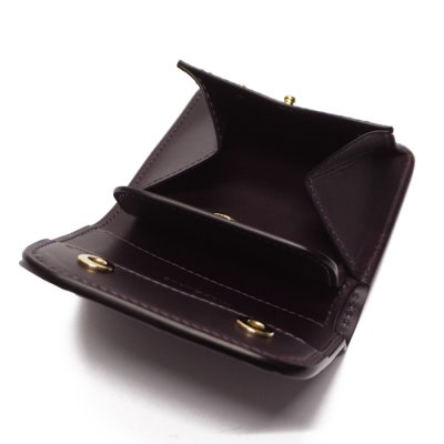 画像2: WILD SWANS（ワイルドスワンズ）CASA（カーサ）コンパクトウォレット/ブラック"クロコダイル"×パープル"ブッテーロ"