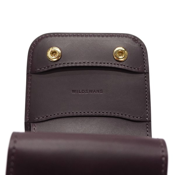 画像9: WILD SWANS（ワイルドスワンズ）CASA（カーサ）コンパクトウォレット/ブラック"クロコダイル"×パープル"ブッテーロ" (9)