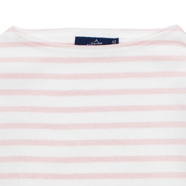 画像3: SAINT JAMES（セントジェームス）OUESSANT（ウエッソン）"BORDER" / NEIGE×DRAGEE（ホワイト×ライトピンク） (3)