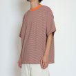 画像7: EVCON（エビコン）MARCERIZATION BORDER WIDE S/S TEE（マーセリゼーションボーダーワイドショートスリーブTシャツ） / ORANGE（オレンジ） (7)