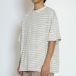 画像7: EVCON（エビコン）BORDER WIDE S/S TEE（ボーダーワイドショートスリーブTシャツ） / Ivory（アイボリー） (7)