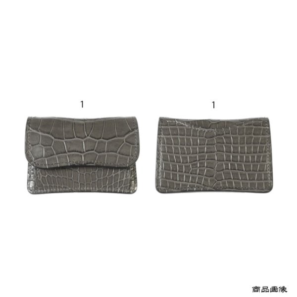 画像8: WILD SWANS（ワイルドスワンズ）TONGUE（タング）マルチコインケース/グレー"POROSUS（ポロサス）"×ブラック"サドルプルアップ" (8)