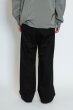 画像8: EVCON（エビコン）2TUCK WIDE TROUSERES（2タックワイドトラウザーズ）”Highcount Twill" / BLACK（ブラック） (8)