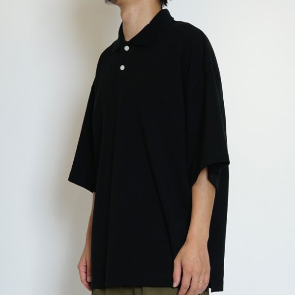 画像8: EVCON（エビコン）KANOKO POLO S/S TEE（カノコポロショートスリーブTシャツ） / Black（ブラック） (8)