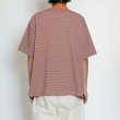 画像9: EVCON（エビコン）MARCERIZATION BORDER WIDE S/S TEE（マーセリゼーションボーダーワイドショートスリーブTシャツ） / ORANGE（オレンジ） (9)
