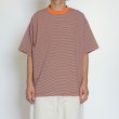画像8: EVCON（エビコン）MARCERIZATION BORDER WIDE S/S TEE（マーセリゼーションボーダーワイドショートスリーブTシャツ） / ORANGE（オレンジ） (8)
