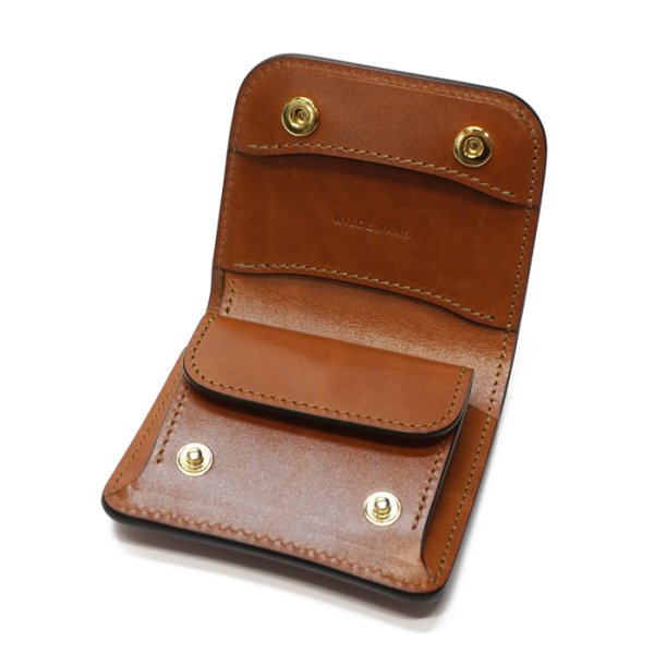 画像7: WILD SWANS（ワイルドスワンズ）CASA（カーサ）コンパクトウォレット/コニャック"POROSUS（ポロサス）"×キャメル"サドルプルアップ" (7)