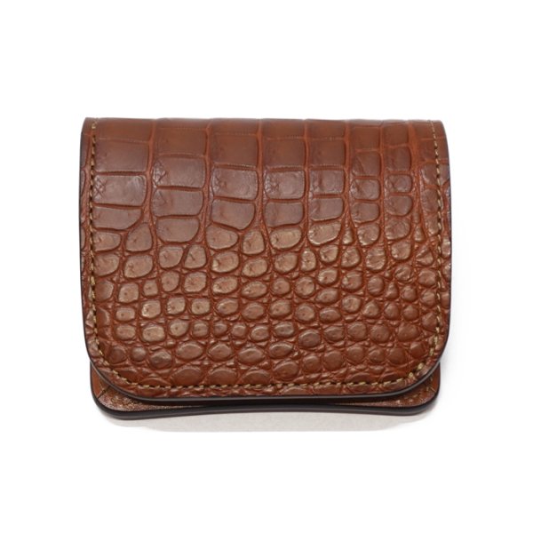 画像1: WILD SWANS（ワイルドスワンズ）CASA（カーサ）コンパクトウォレット/コニャック"POROSUS（ポロサス）"×キャメル"サドルプルアップ" (1)