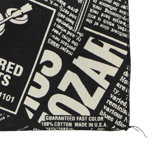 画像7: ENGINEERED GARMENTS（エンジニアードガーメンツ）Printed Bandana（プリンテッドバンダナ）/ Black:TWO TONE（ブラック:2トーン）・Black:NEWS（ブラック:ニュース） (7)