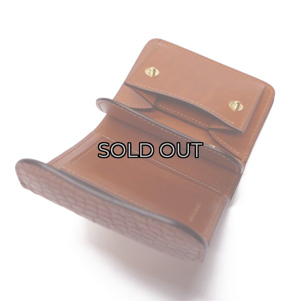 画像8: WILD SWANS（ワイルドスワンズ）ENO（イーノ）ミニ3つ折りウォレット/コニャック"POROSUS（ポロサス）"×キャメル"サドルプルアップ" (8)