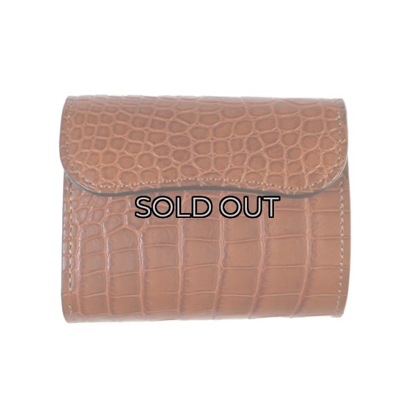 画像2: WILD SWANS（ワイルドスワンズ）ENO（イーノ）ミニ3つ折りウォレット/コニャック"POROSUS（ポロサス）"×キャメル"サドルプルアップ" (2)