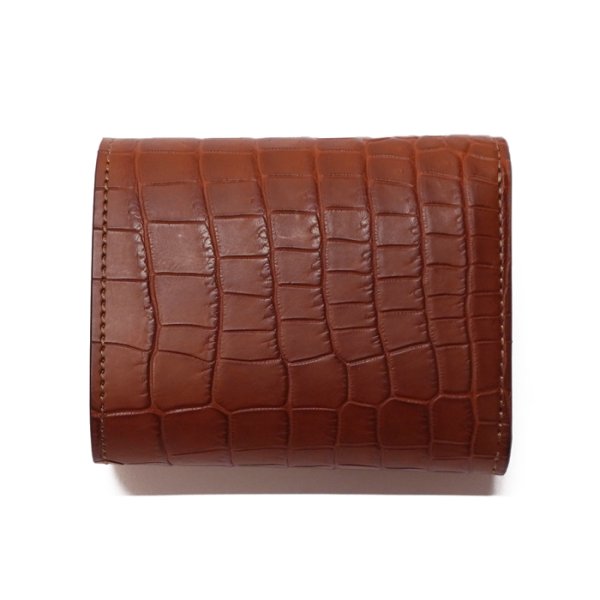 画像3: WILD SWANS（ワイルドスワンズ）ENO（イーノ）ミニ3つ折りウォレット/コニャック"POROSUS（ポロサス）"×キャメル"サドルプルアップ"  (3)