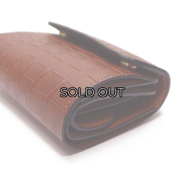 画像4: WILD SWANS（ワイルドスワンズ）ENO（イーノ）ミニ3つ折りウォレット/コニャック"POROSUS（ポロサス）"×キャメル"サドルプルアップ" (4)