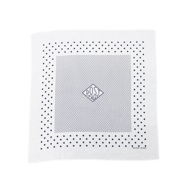 画像3: Post O'Alls（ポストオーバーオールズ）POST Bandana Hankie-original 1993 design-（ポスト・バンダナハンキー）"Cotton Sheeting" / Charcoal（チャコールグレー）・White（ホワイト）※メール便発送可※ (3)