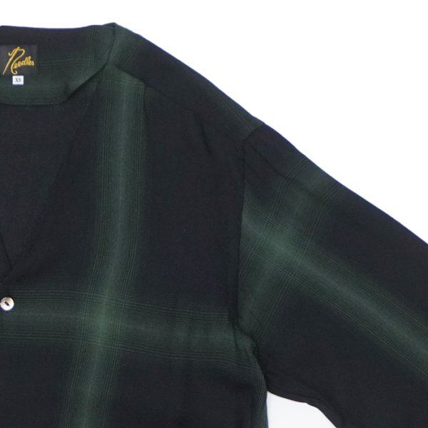 画像5: NEEDLES（ニードルズ）V Neck Shirt（Vネックシャツ）"Rayon Plaid" / Black（ブラック） (5)