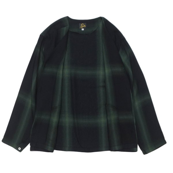 画像3: NEEDLES（ニードルズ）V Neck Shirt（Vネックシャツ）"Rayon Plaid" / Black（ブラック） (3)